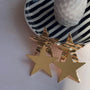 Aros Maxi Estrellas Baño de oro