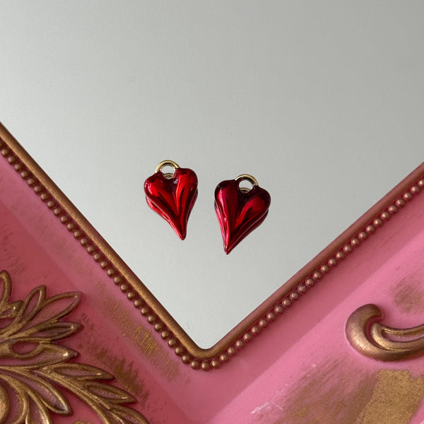 Charm Corazón Rojo Satín