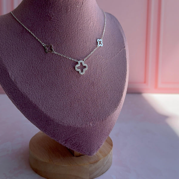 Collar Cintillo de Trébol Plata 925
