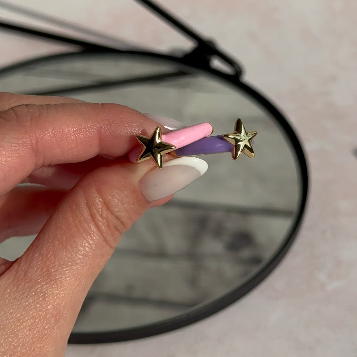 Anillo Estrella - Morado y Rosa