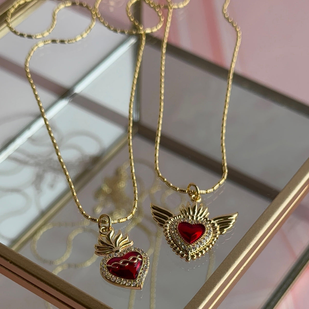Collar Corazón Detente Rojo