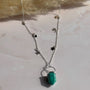 Collar Cuarzo Turquesa y Estrellas Plata 925