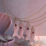 Collar Tiara Pez Cuarzo Rosa