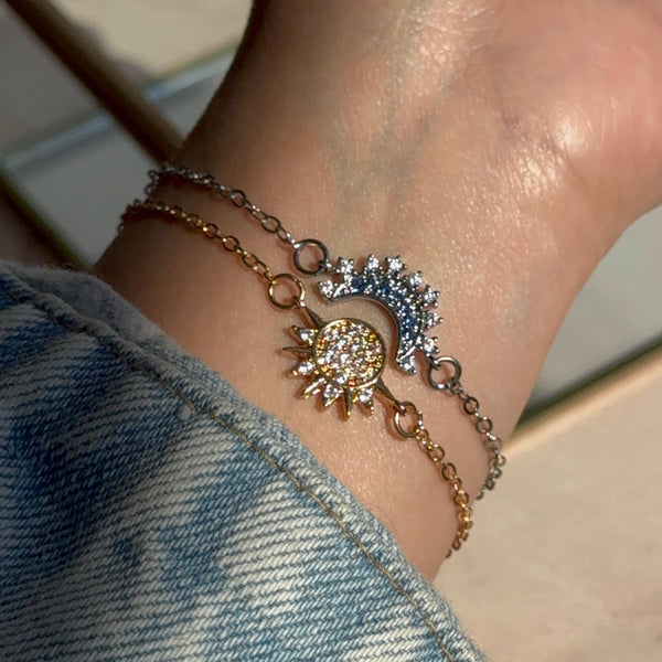 Set Pulseras Sol y Luna
