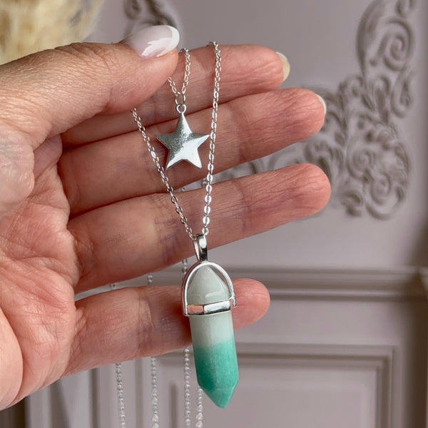 Collar doble Estrella bicolor Plata 925