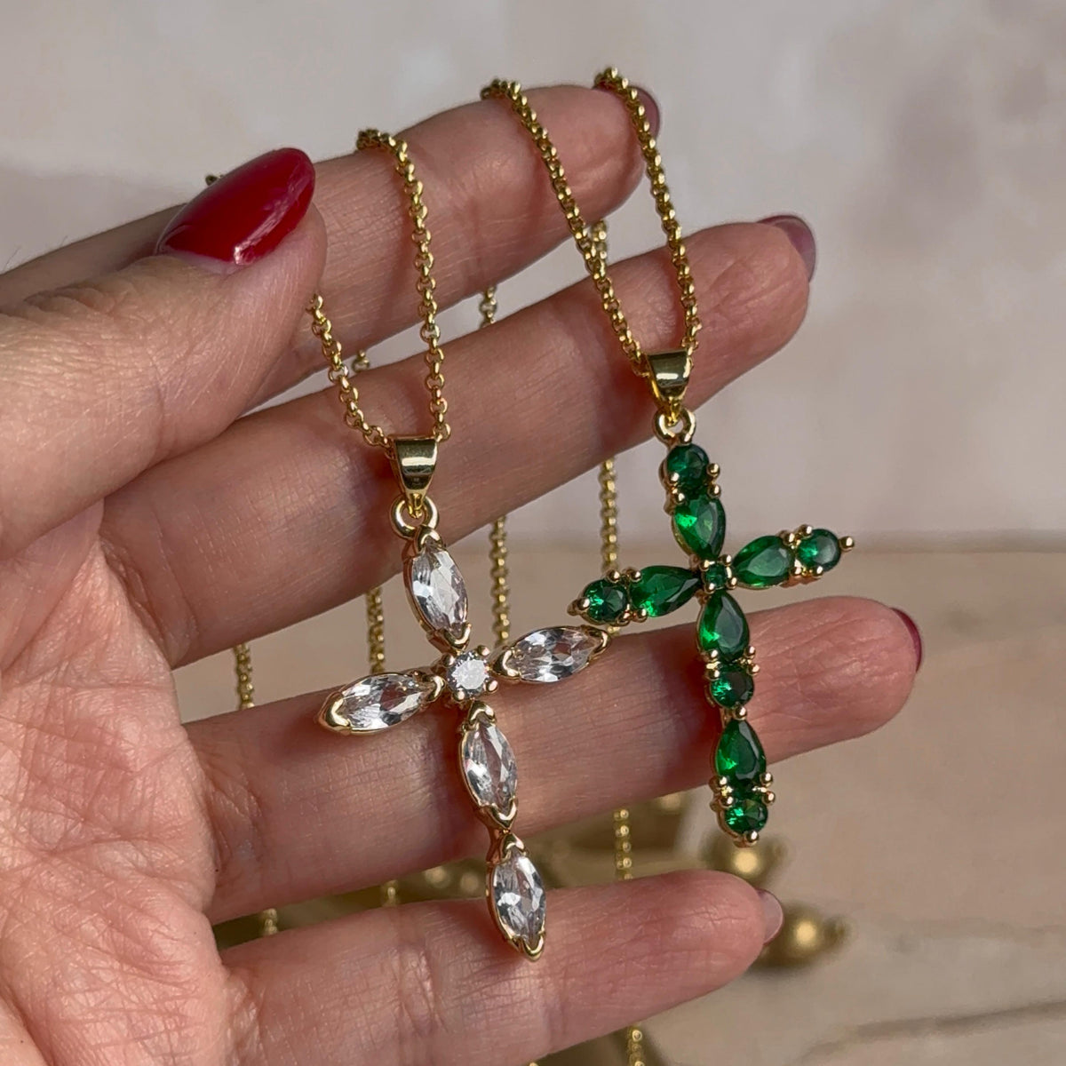 Collar Cruz Cristales