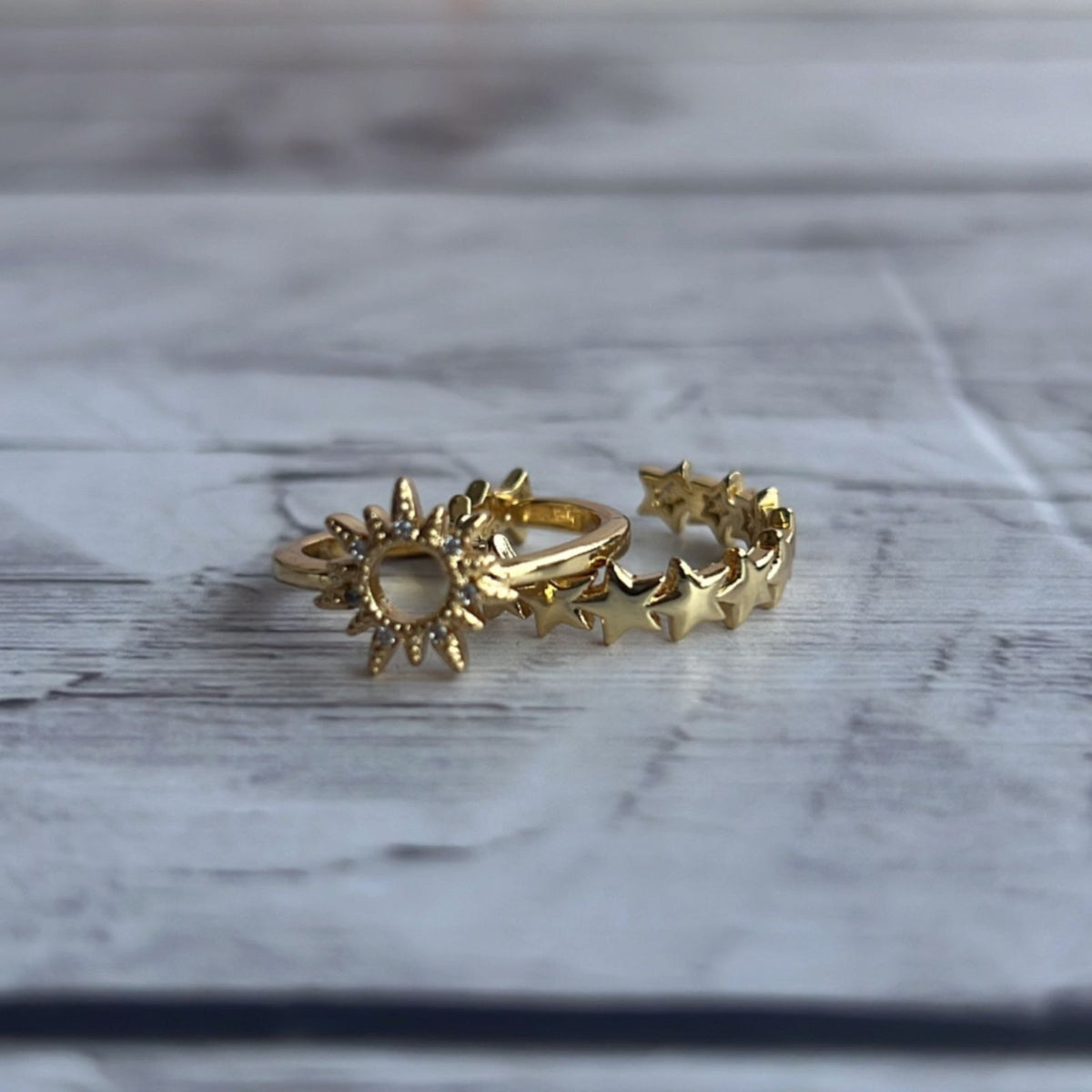 Anillo Sol - Anillo Estrellas