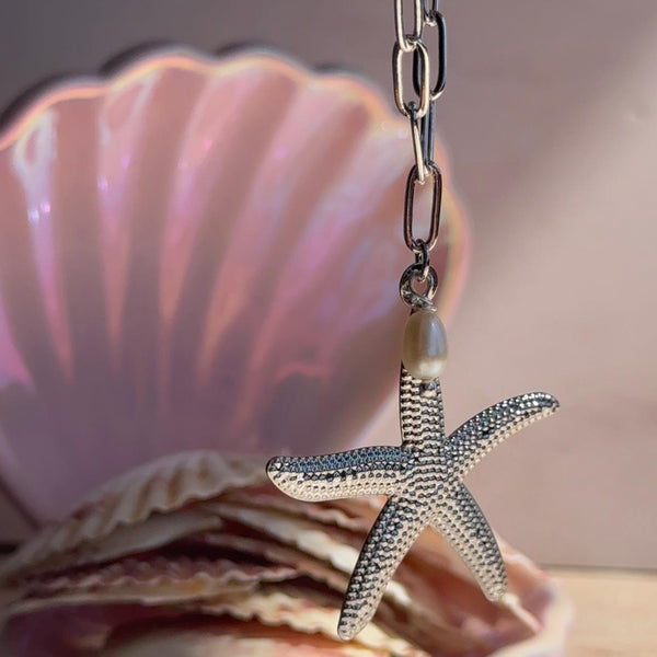 Collar Estrella de Mar con Perlita