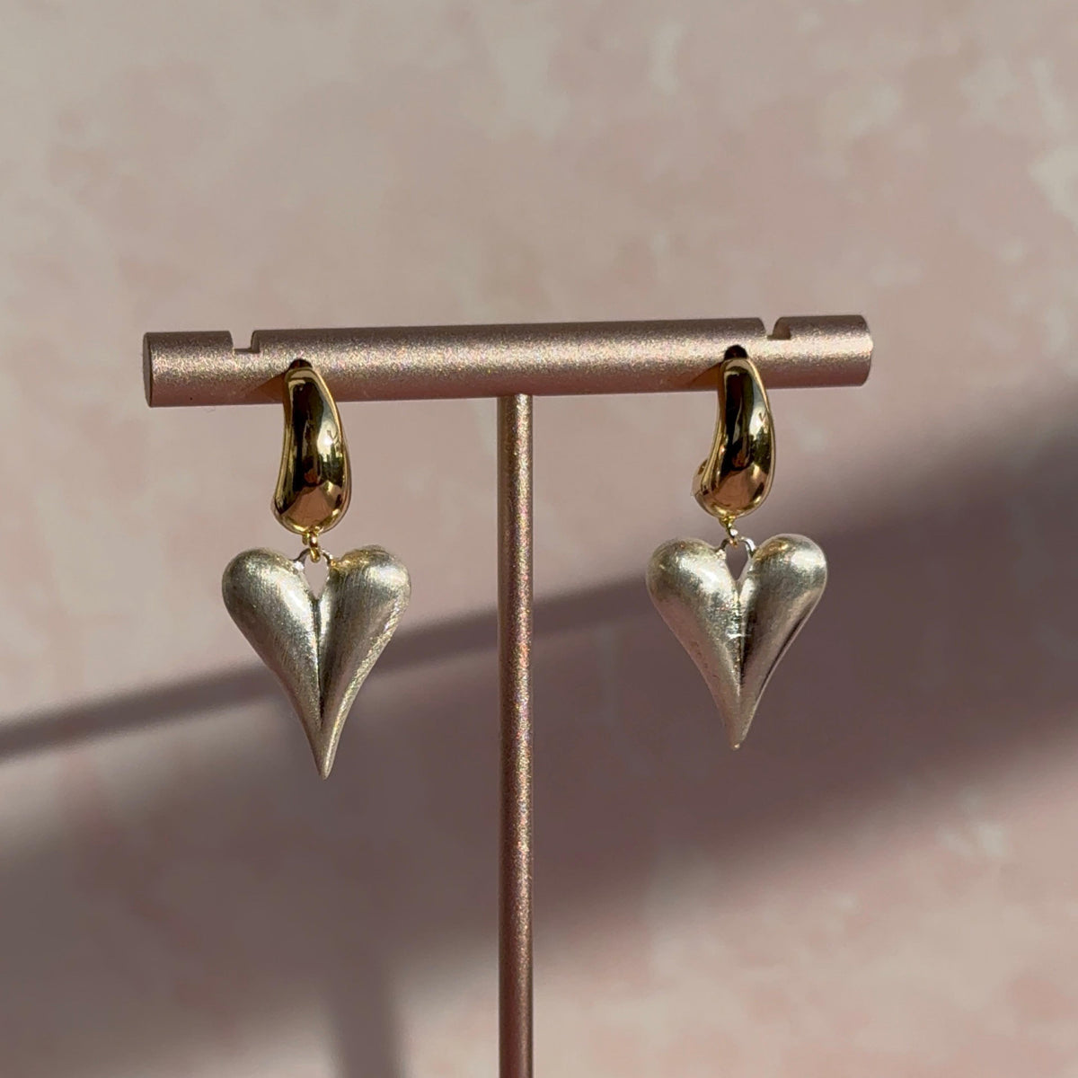 Aros Corazón Plateado