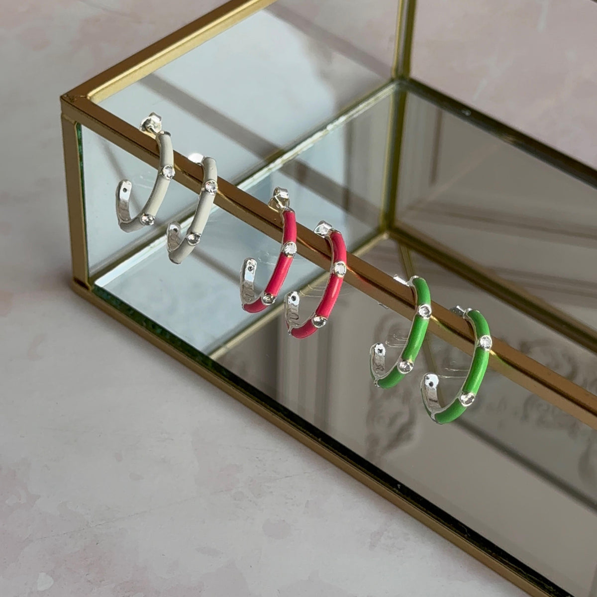 Aros Argolla Colores - Baño de Plata