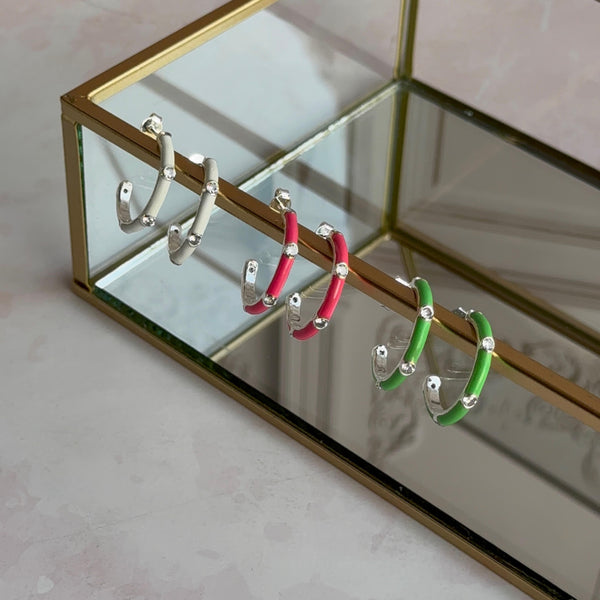 Aros Argolla Colores - Baño de Plata