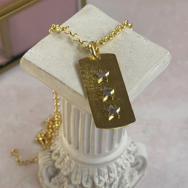 Collar Placa Stars
