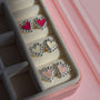 Aros Corazón Balines - Baño de plata