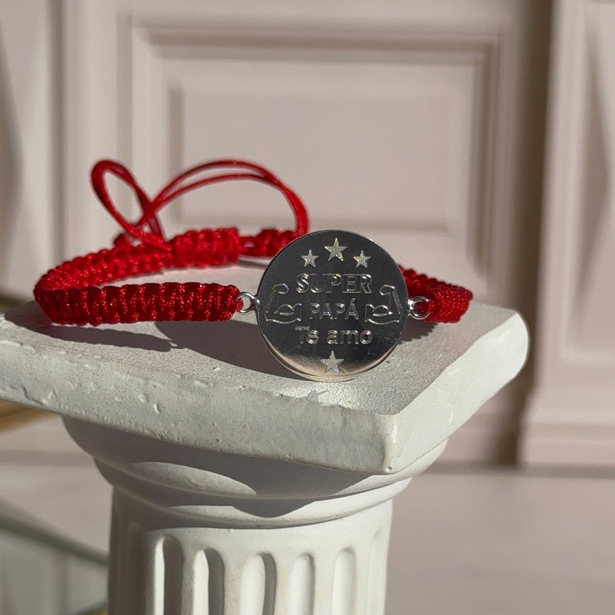 Pulsera Roja "Super Papá, Te Amo"