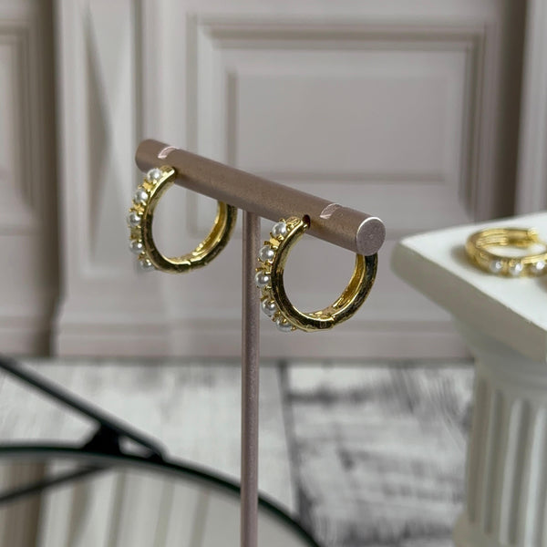 Aros Argolla Huggies Perlitas