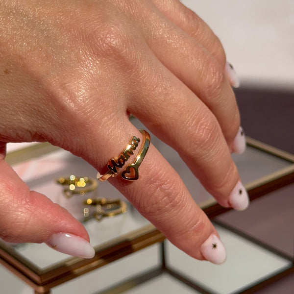Anillo Mamá Baño de oro