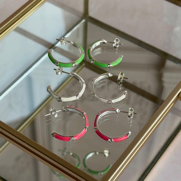 Aros Argolla Colores - Baño de Plata
