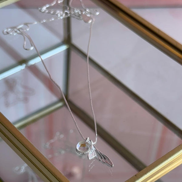 Collar Colita de Ballena y Piedra Luna