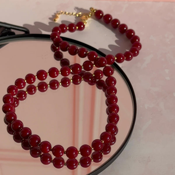 Collar Cristal Austriaco Burdeo