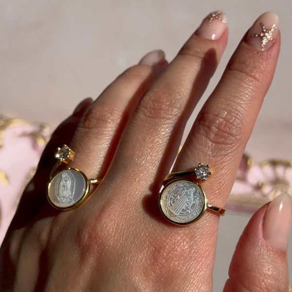 Anillo Nácar San Benito - Virgen de Guadalupe