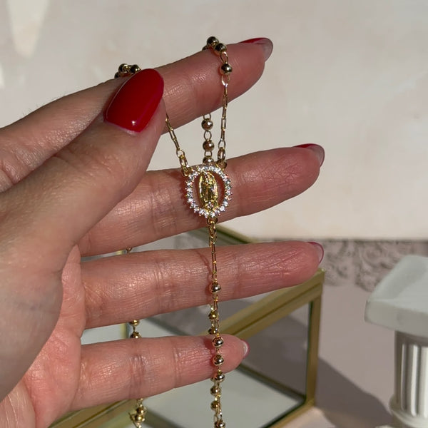 Collar Rosario Virgen de Guadalupe