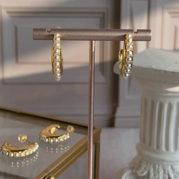 Aros Argolla Gota Perlas