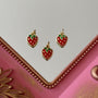 Charm Frutilla Esmaltada Baño de oro
