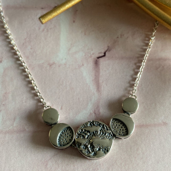 Collar Fase Lunar Plata 925