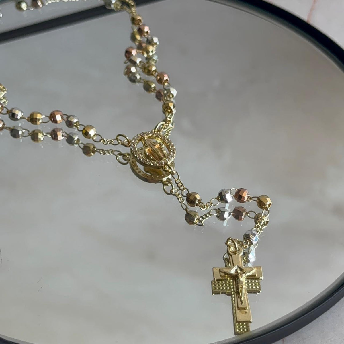 Collar Rosario Virgen de los Milagros - Facetado