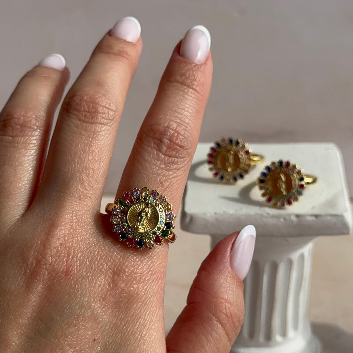 Anillo Circones de Colores Virgen de Guadalupe