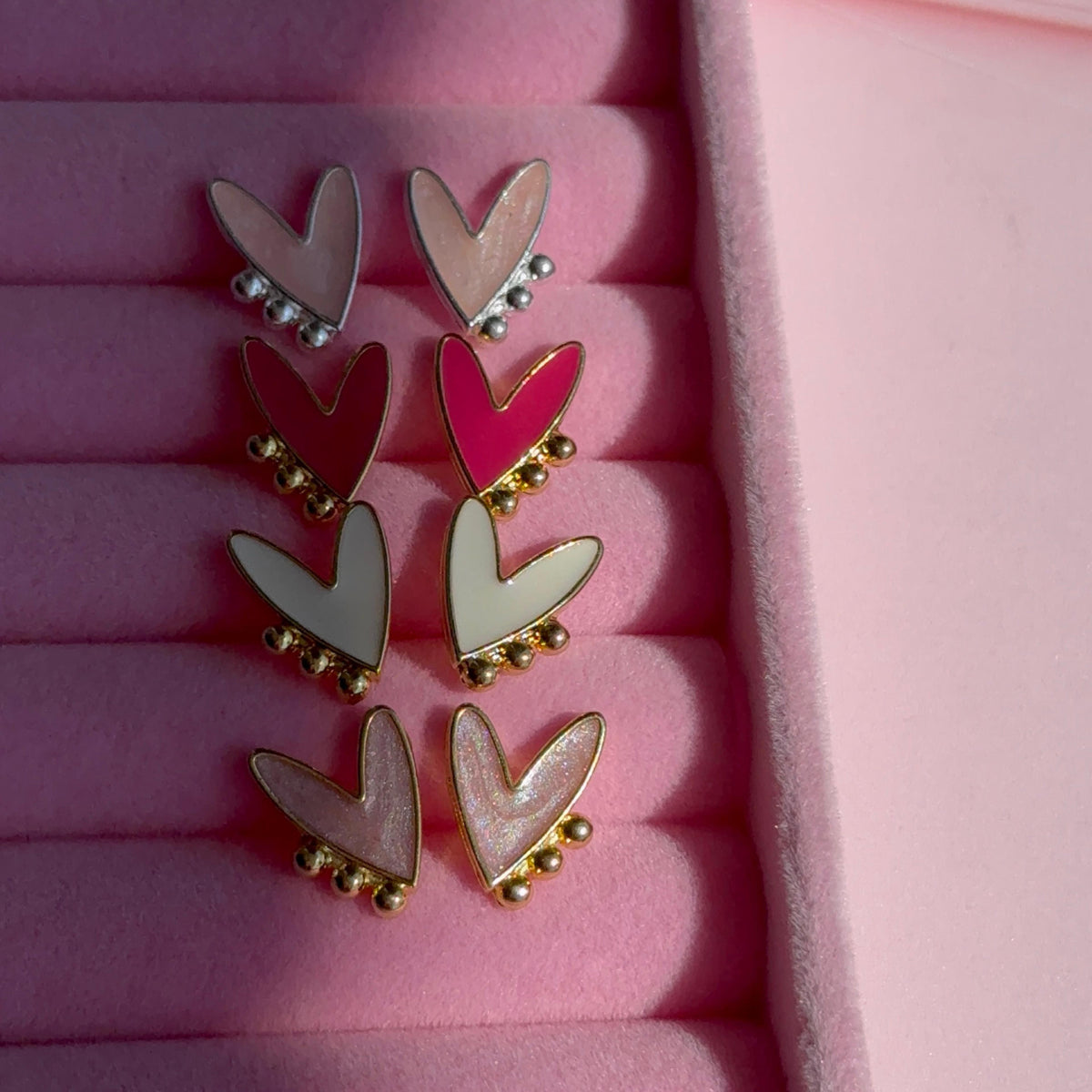 Aros Corazón Tres Balines