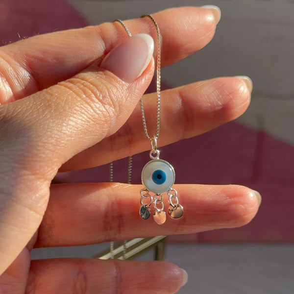 Collar Ojo Protector con Medallitas