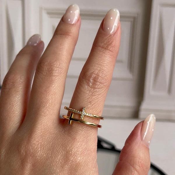 Anillo Cintillo de Cruces