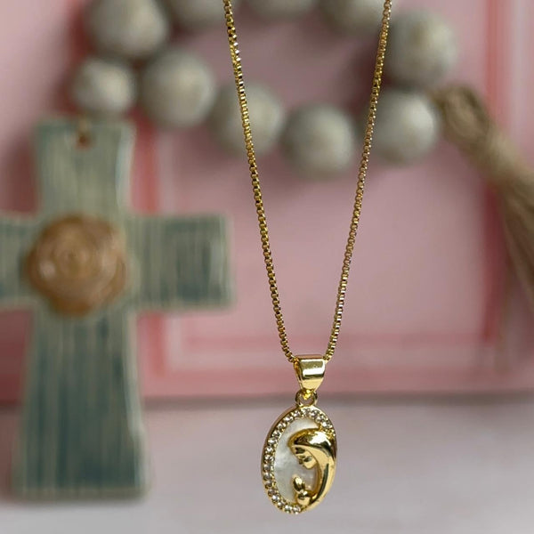 Collar Virgen Niña Nácar