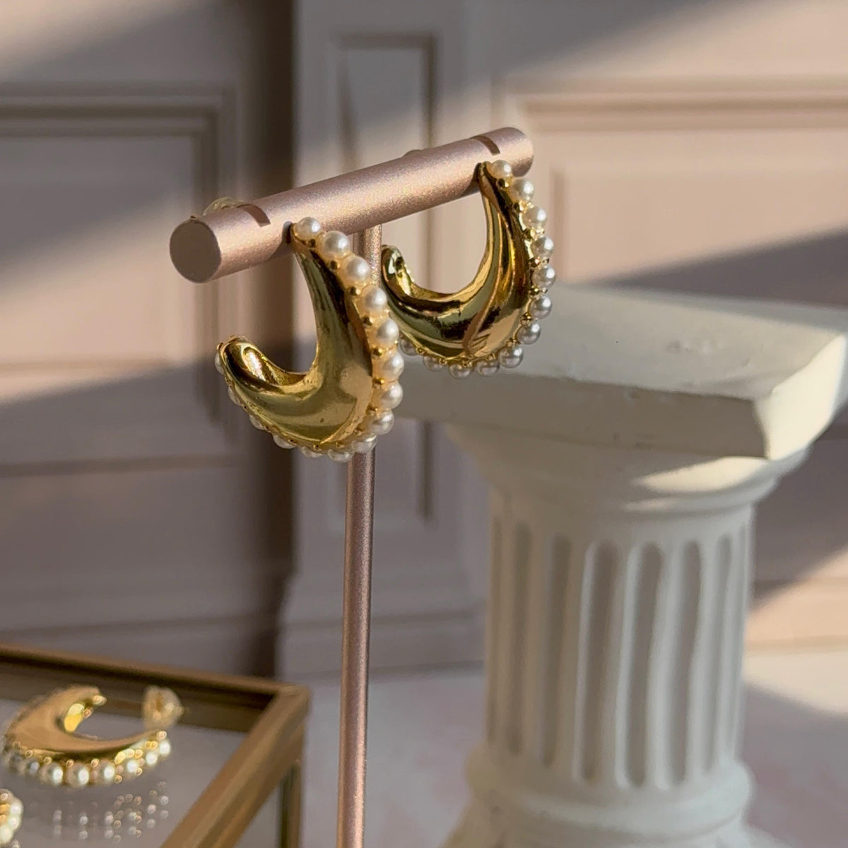 Aros Argolla Gota Perlas