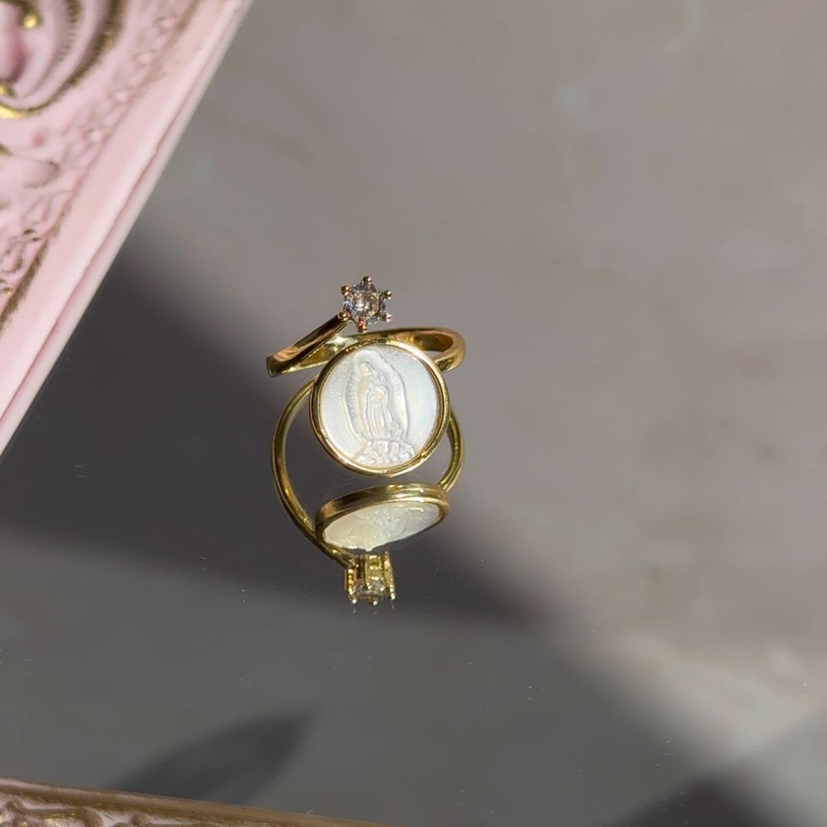 Anillo Nácar San Benito - Virgen de Guadalupe