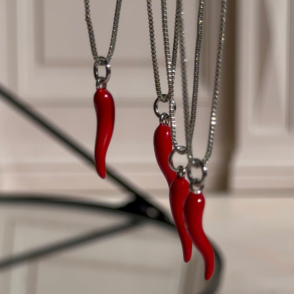 Collar Ají Cornicello - Baño de Plata