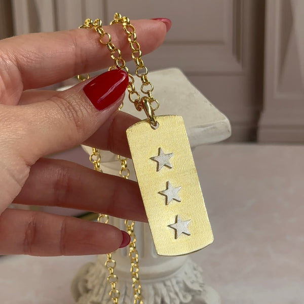 Collar Placa Stars