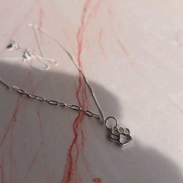 Collar Patita de Perro Plata 925