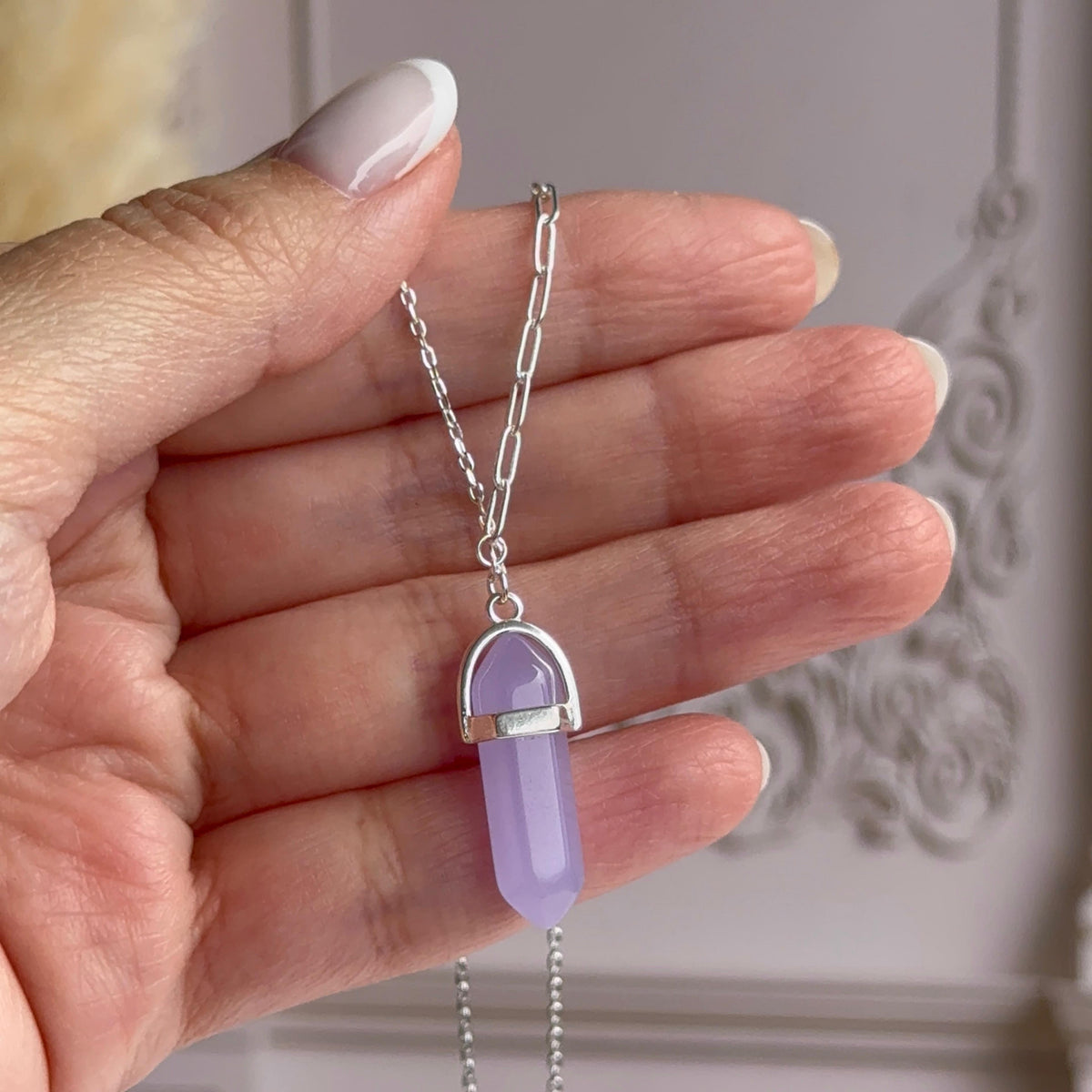 Collar Cuarzo Violeta Plata 925