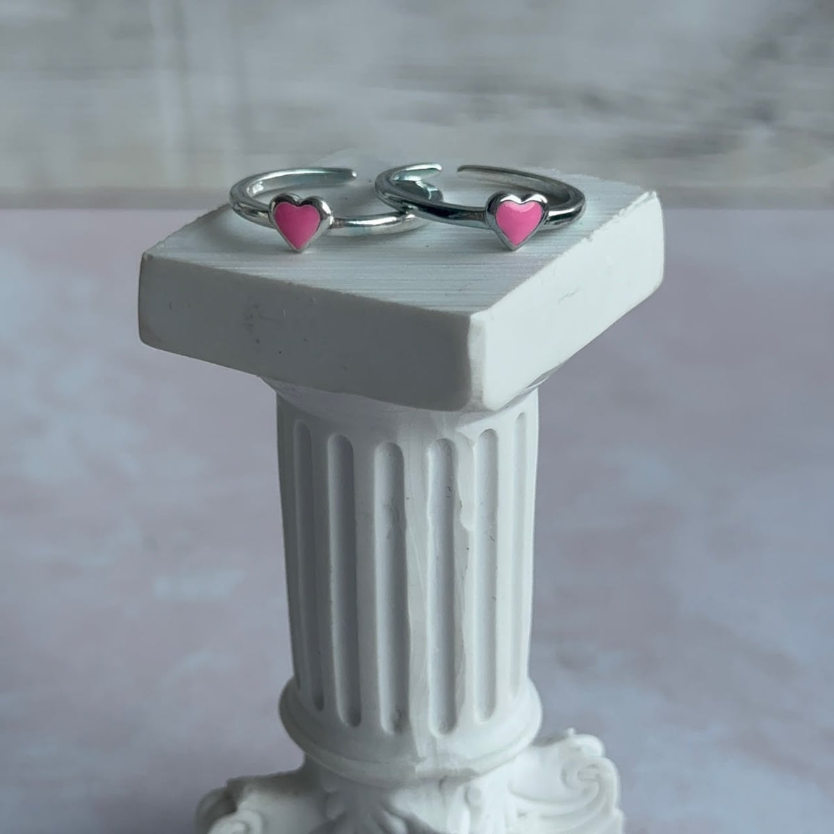 Anillo Midi - Corazón Rosa