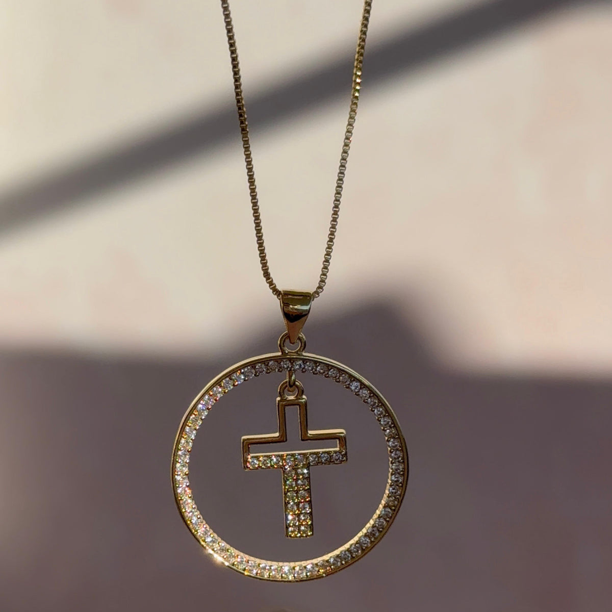 Collar Medalla Cruz - Virgen