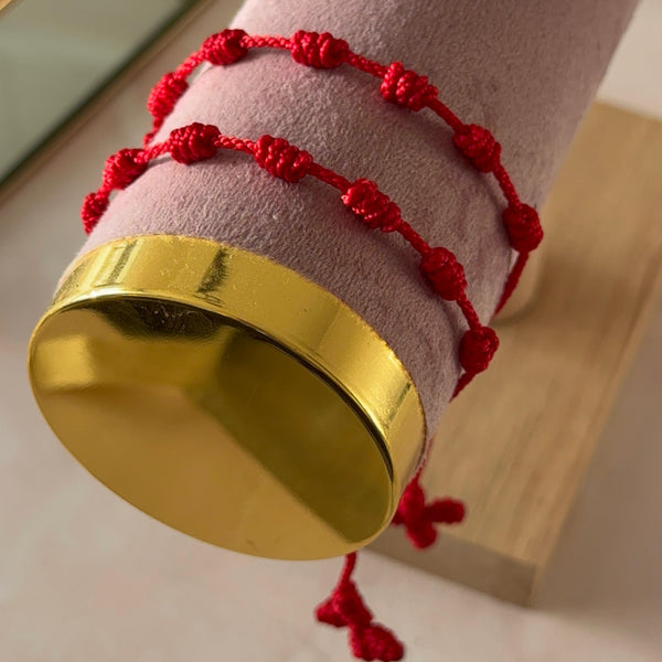 Pulsera Roja 7 Nudos