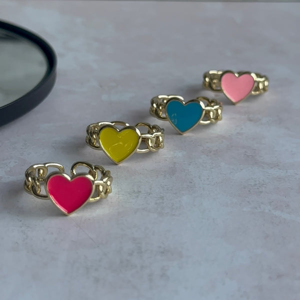 Anillo Corazón Colores