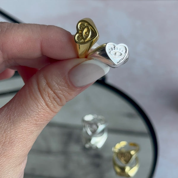 Anillo Midi - Corazón Ojito