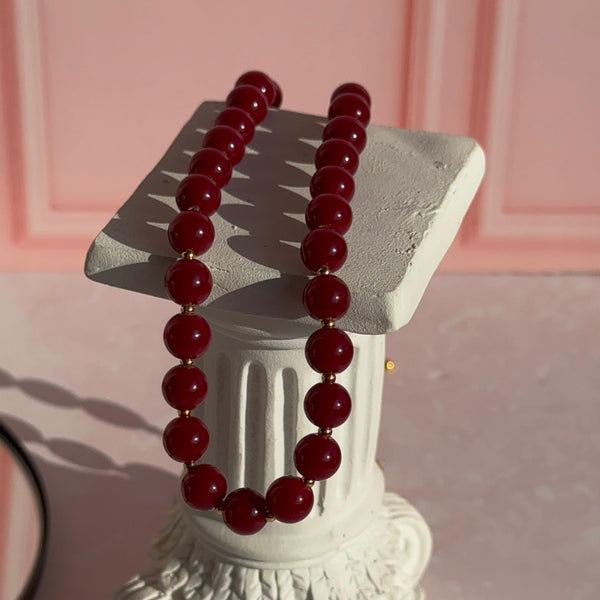 Collar Cristal Austriaco Burdeo