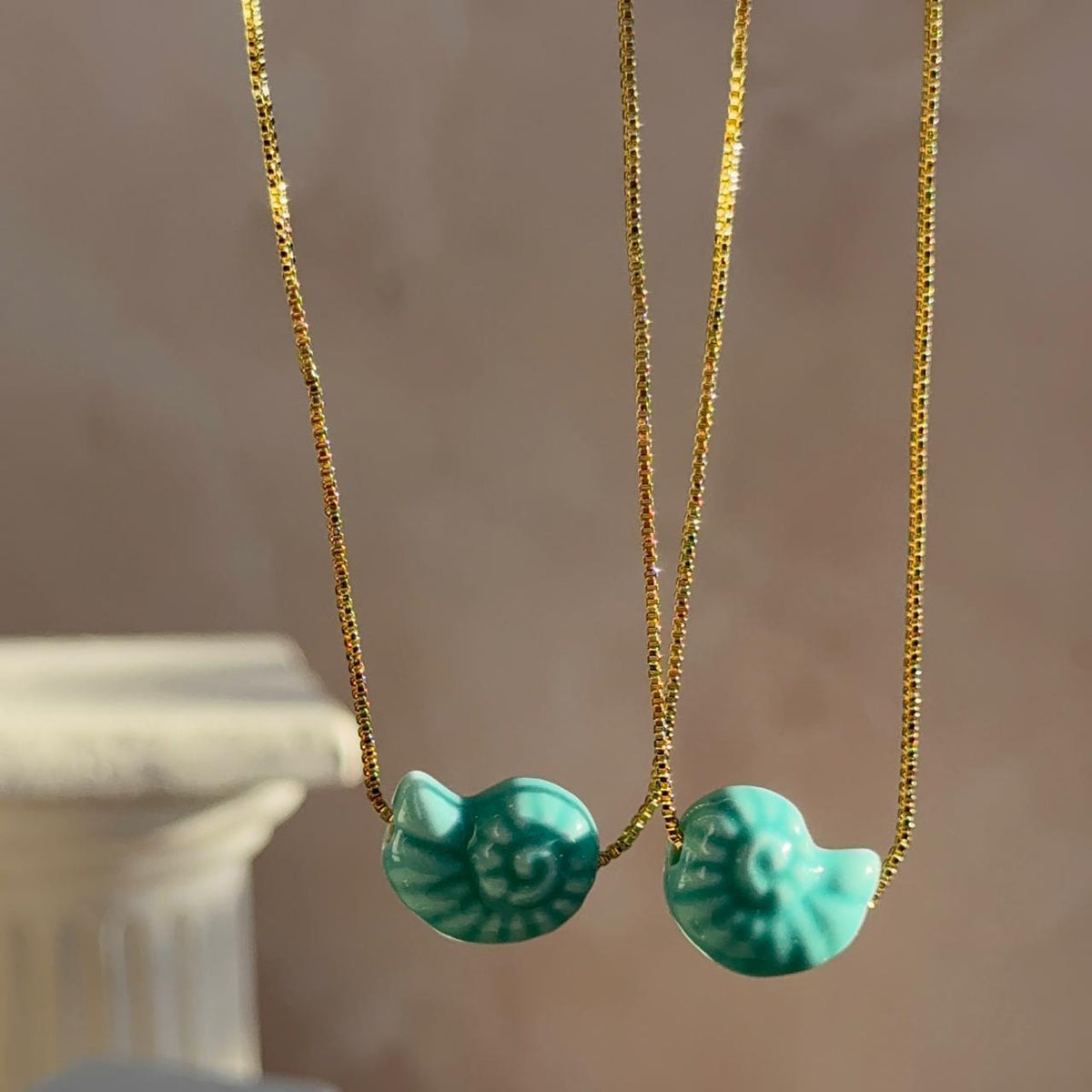 Collar Caracola Turquesa