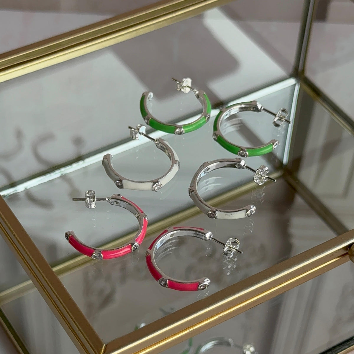 Aros Argolla Colores - Baño de Plata
