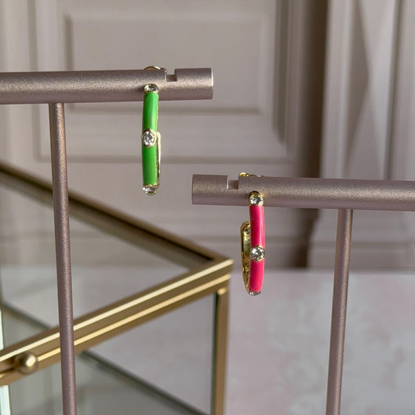 Aros Argolla Colores - Baño de Oro