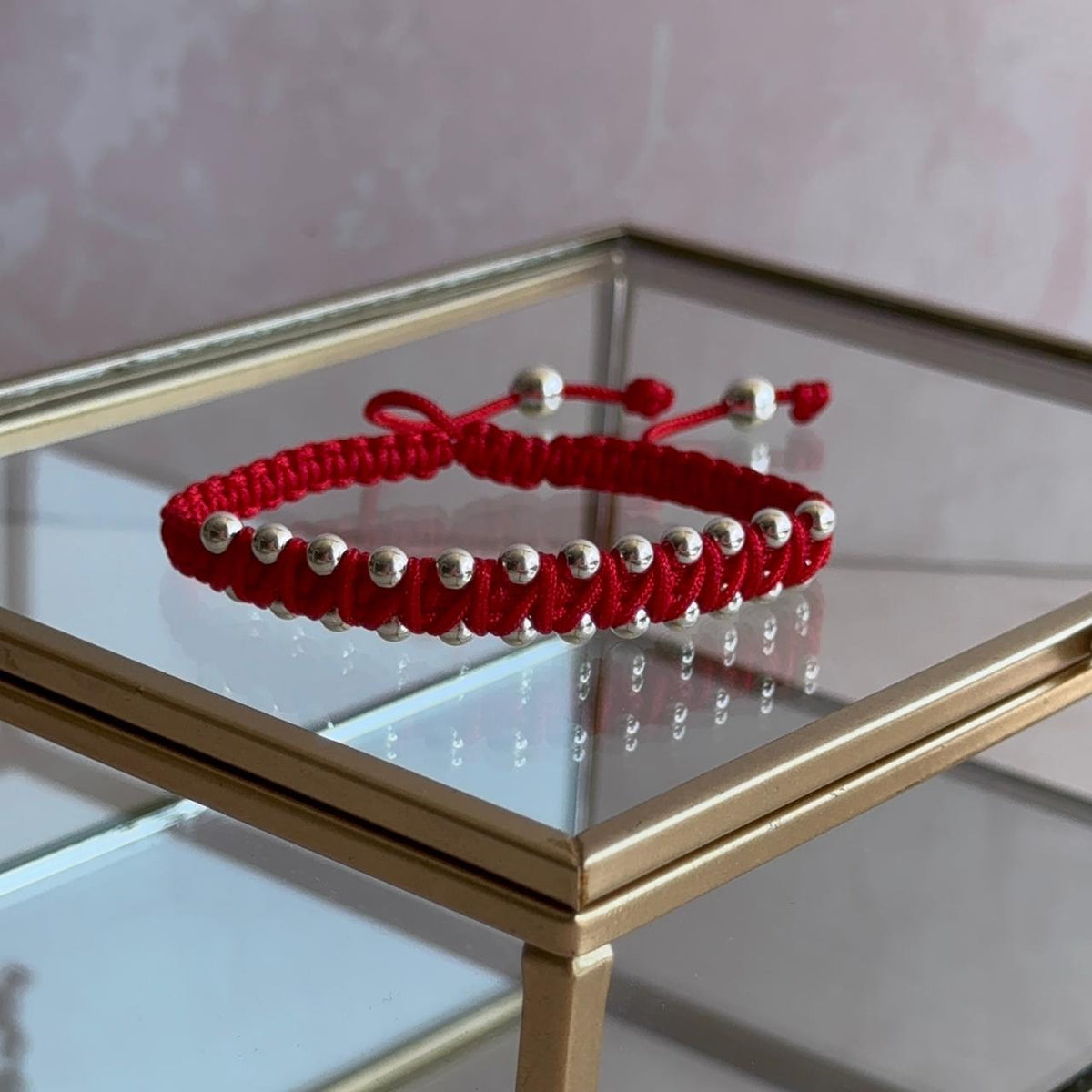 Pulsera Roja con Balines